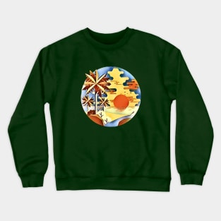 Palm Desert Sunset (round sphere) Crewneck Sweatshirt